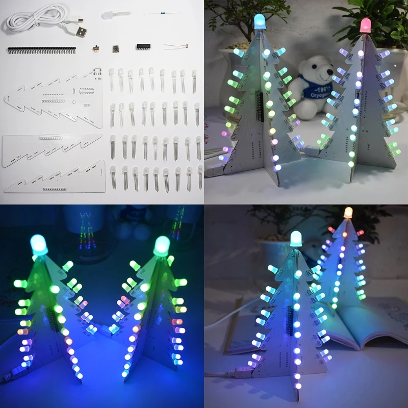DIY Light Control Full Color LED Big Size Christmas Tree Tower font b Electronic b font