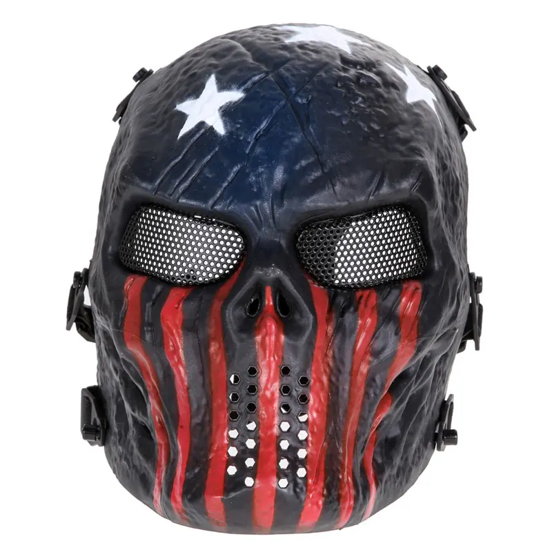 Маска для страйкбола с черепом, тренировочная маска для пейнтбола, маска для упражнений на все лицо, маска для тренировок, велосипедная маска для спортивных игр, косплей на Хэллоуин - Цвет: 03