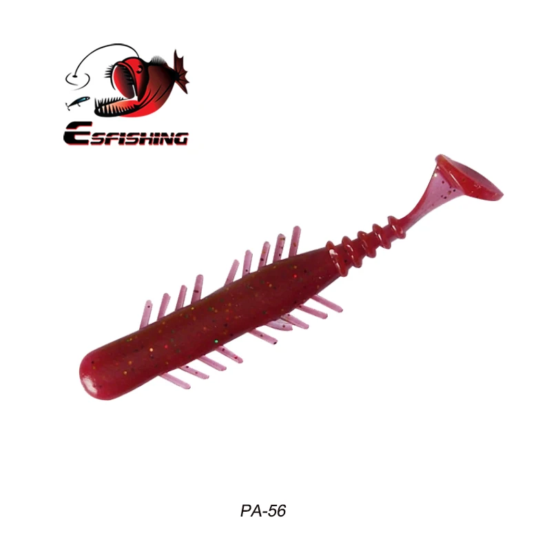 PA56 ESFISHING рыболовные приманки мягкие приманки BUGSY Shad 70 мм 2,5 г 10 шт. плавающие приманки Iscas искусственные силиконовые приманки для подледной рыбалки - Цвет: PA56