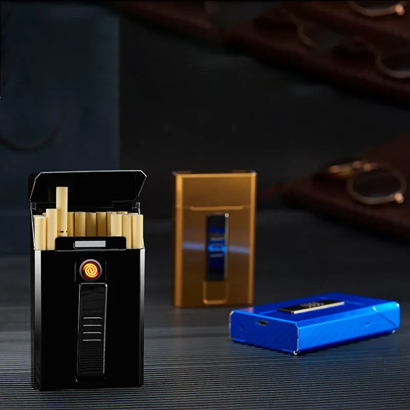 Портативный чехол для электронной сигареты с USB и зажигалкой 20 шт. держатель