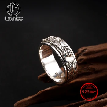 

S925 Sterling Silver Retro Transit Embossed Personality Domineering Dragon Ring Couple Thai Silver Ring Wholesale