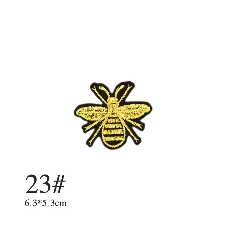 Шмель пчела, пчела, божья коровка, железная нашивка, пчела, насекомое, вышитые нашивки для одежды, нашивки, Аппликации, блестки, сделай сам, брошь из бисера - Цвет: B 23
