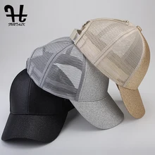 FURTALK бейсбольная кепка женская шапка с отверстием для хвоста грязная Высокая булочка Регулируемая простая Кепка Дальнобойщика летняя шляпа для папы Спортивная Кепка С БЛЕСТКАМИ Snapback