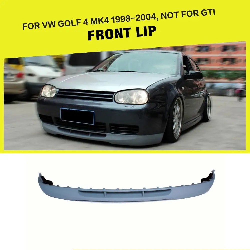 PU Grey Front Lip Chin Spoiler Bumper Guard For Volkswagon VW Golf 4 IV