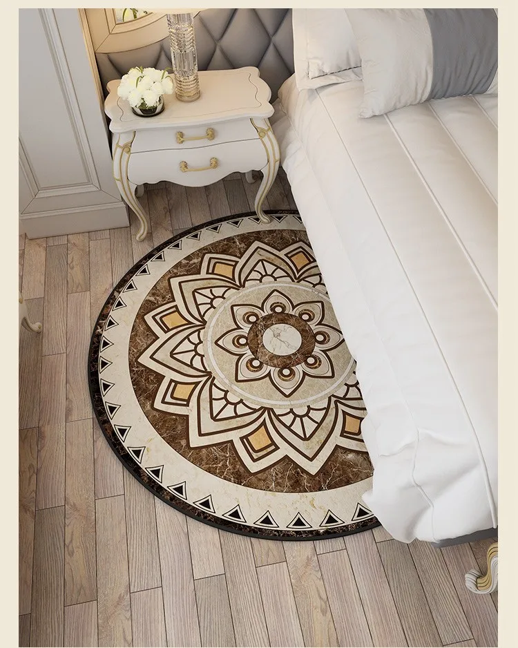 Multi-function short hair semicircle shaped floor mat, door mat,cute bathroom mat, Retro vintage decoration ground mat