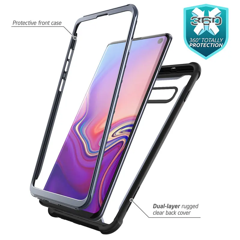 Чехол Ares для samsung S10, 6,1 дюйма, прочный Чехол на весь корпус со встроенной защитной пленкой [не совместим с датчиком отпечатков пальцев]