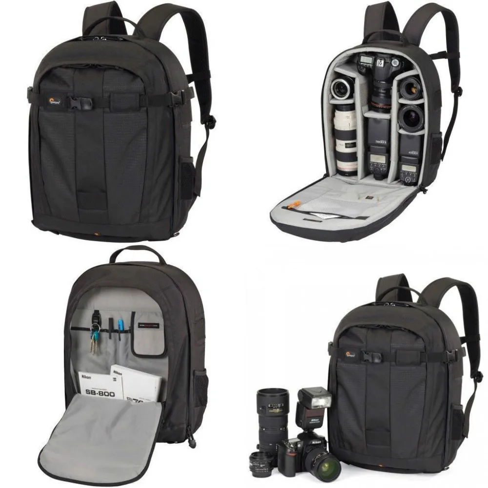 Black Lowepro Pro Runner 300 AW DSLR Camera Bag Backpack & All Rain