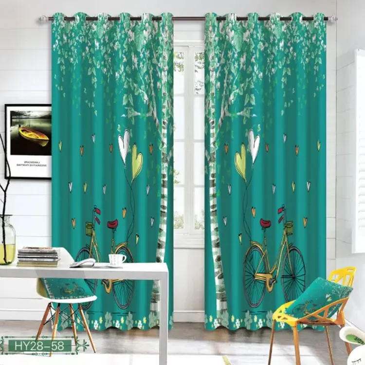 

Window 3D Cartoon Curtain Living Room Modern Home Goods Window Treatments Polyester Printed 3d Curtains For Bedroom