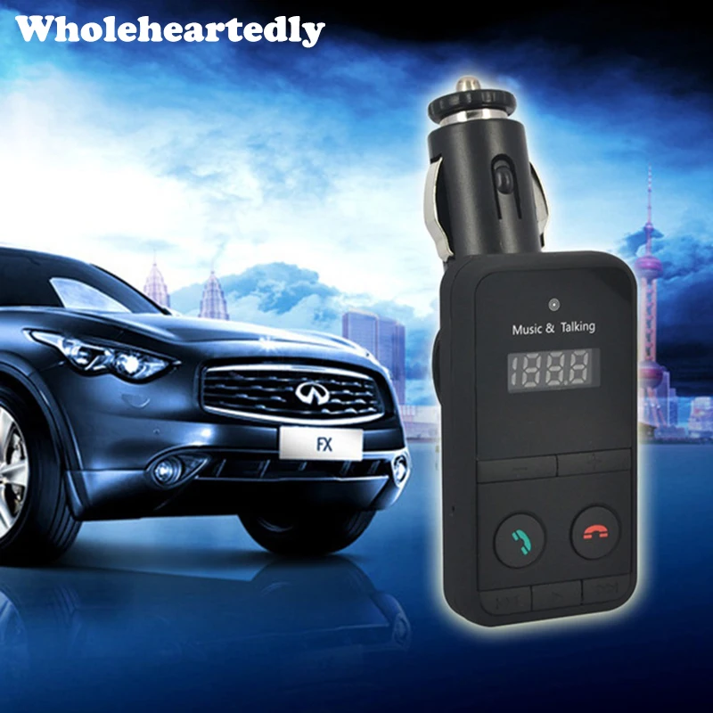 Черный комплект беспроводной связи Bluetooth для автомобиля mp3 плеер fm передатчик