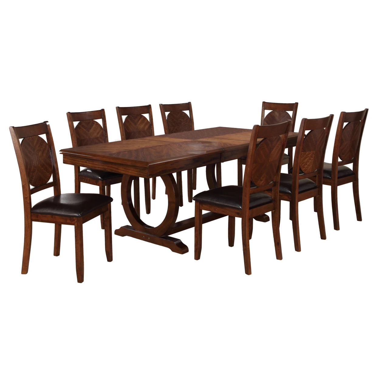 Classic Rectangular Dining Table Dark Brown