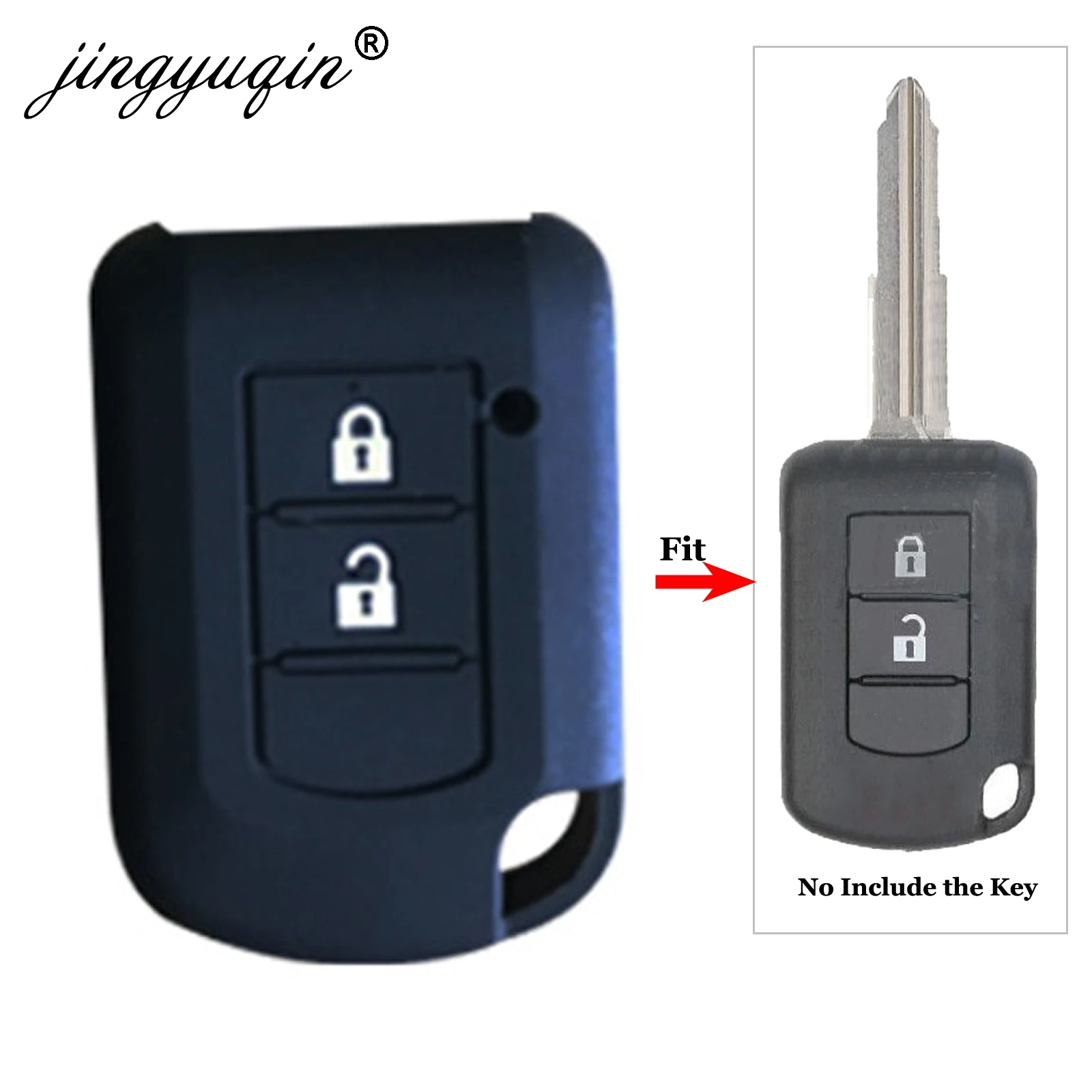 

jingyuqin 30pcs Silicone Car Key Cover Case for Mitsubishi ASX Outlander Lancer EX Galant Pajero Attrage 2016- 2BTN Car Styling