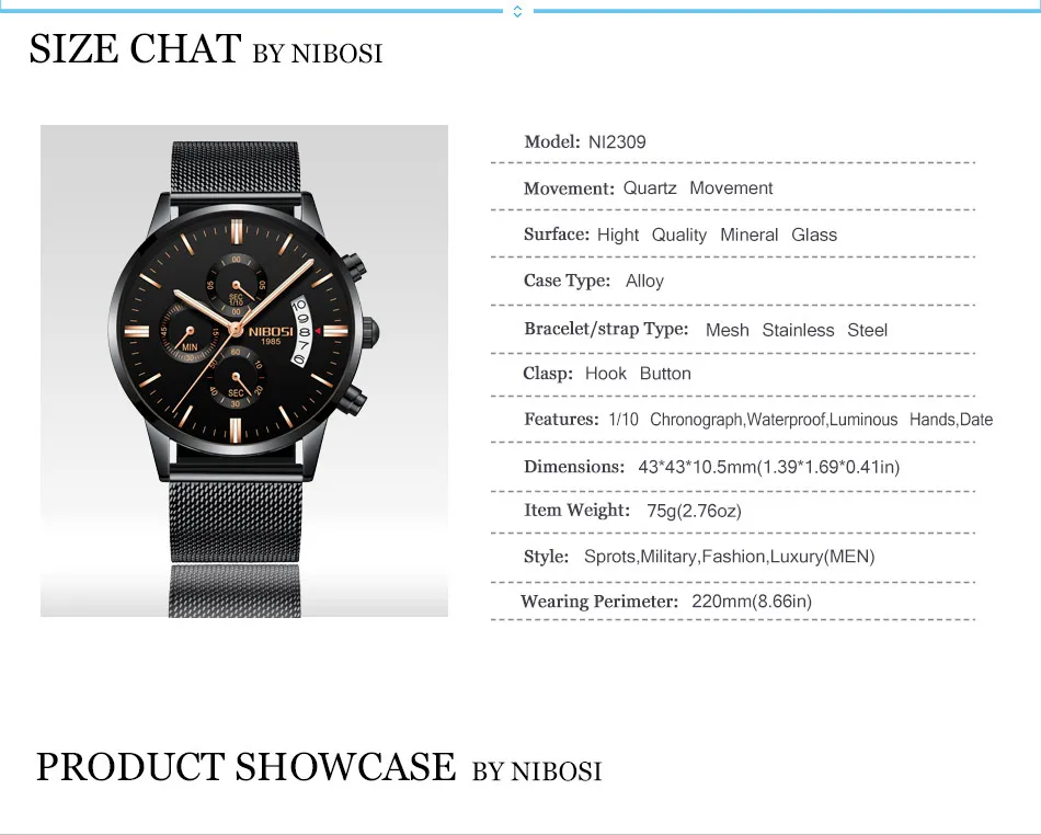 2019 New Original NIBOSI Sports Watches For Men Watch Top Brand Luxury Waterproof With Date Fashion Dress Wrist-watch Relojes (2)
