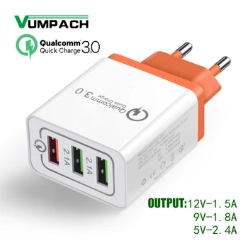 

Vumpach USB Charger quick charge 3.0 for iPhone 8 X iPad Fast Wall Charger Samsung S9 for Xiaomi mi Huawei Mobile Phone Charger