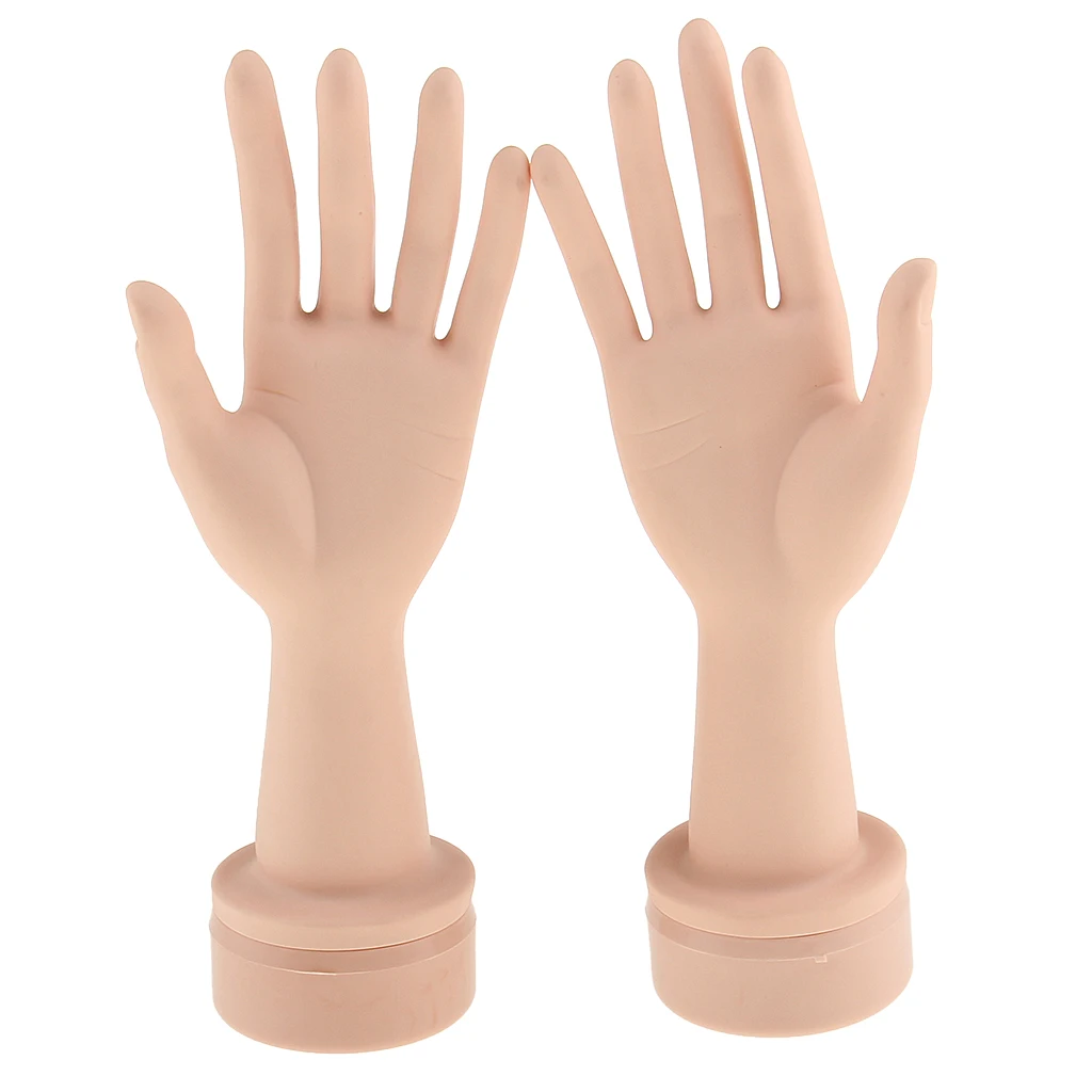 

1 Pair of Soft Flexible Moveable Female Mannequin Manikin Hand Watch Jewelry Bracelet Gloves Display Dummy Model Holder Stand