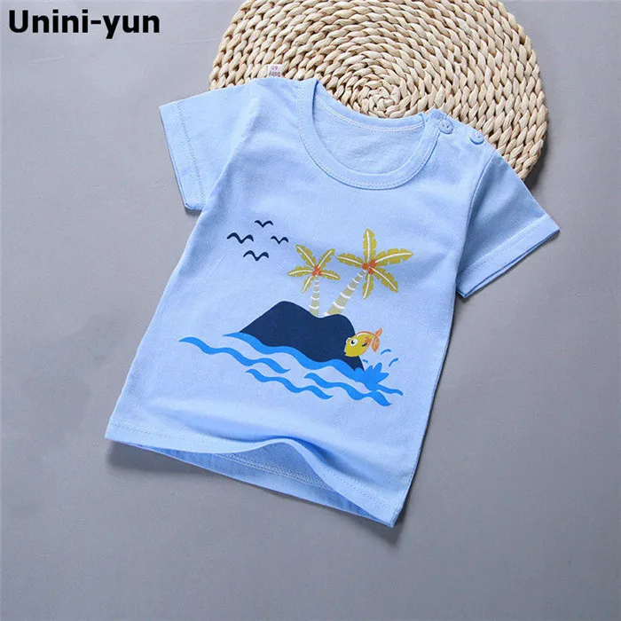 

[Unini-yun] 2017 Brand New Summer Kids Tshirt 100%Cotton Print Short Sleeves Mouse Girls Baby T Shirts 6M/9M/12M/24M
