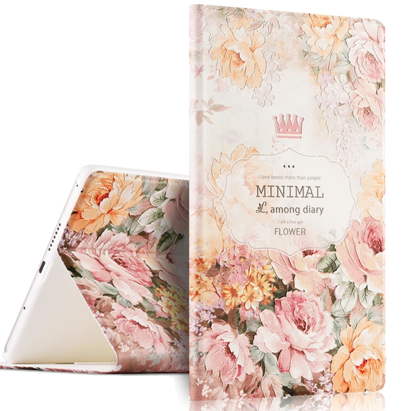 Для Huawei Mediapad M3 BTV W09 DL09 8 4 чехол 3D Цветочный умный сон и пробуждение планшета для Funda