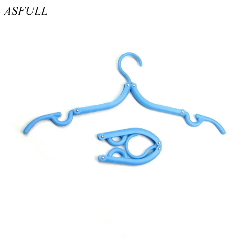 

ASFULL Superior quality Portable Foldable Hanger Folding Plastic For Travel Holiday Durable Clothes Stylish cintre free shipping