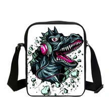 Крутые сумки-мессенджеры с принтом динозавра для девочек-подростков, Детские повседневные дорожные сумки, вечерние на плечо для вечеринки