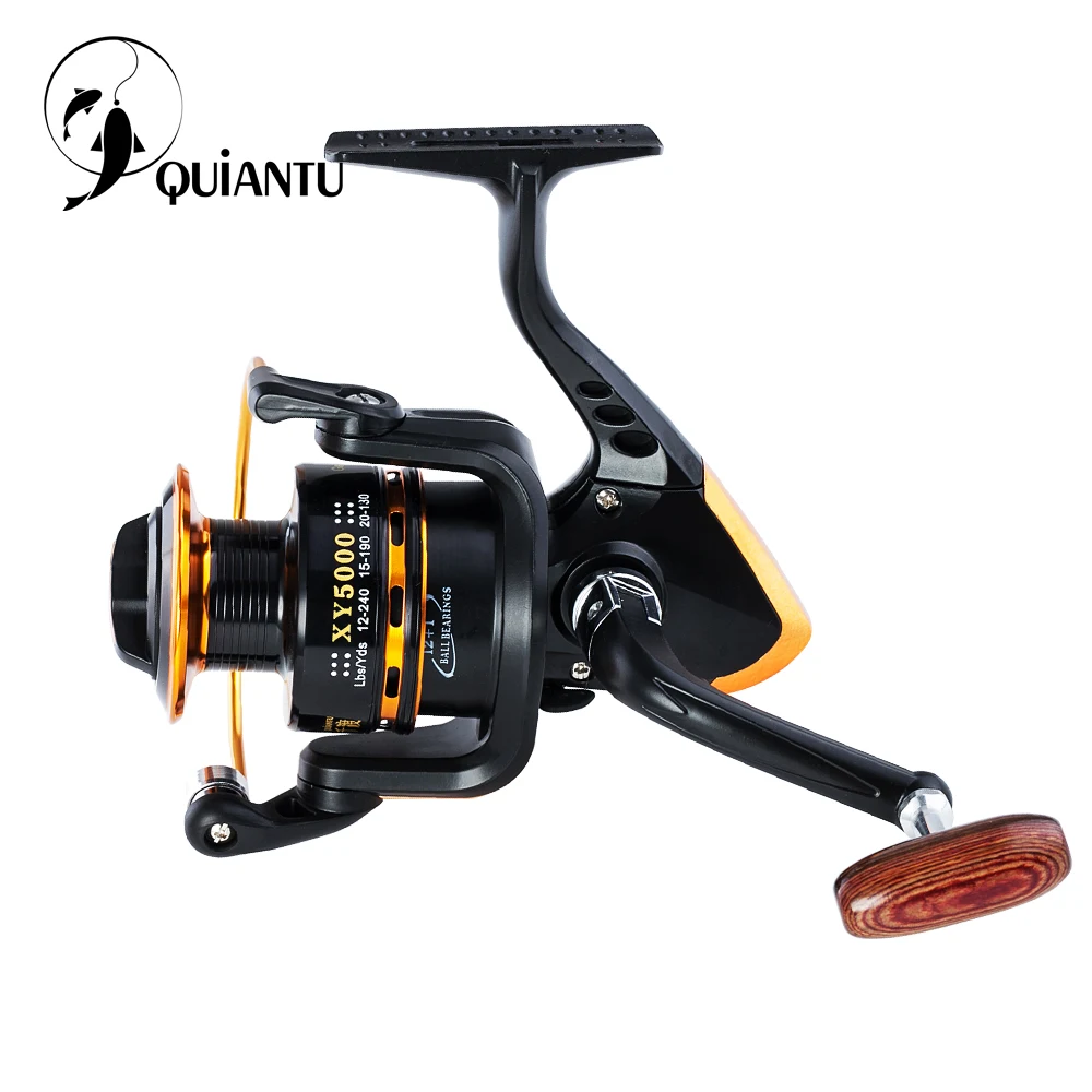 

QUIANTU 2018 New 5.5:1/4.7:1 12+1 BB Waterproof Drag Spinning Reel Large Spool 18KG Max Drag Freshwater Spinning Fishing Reel