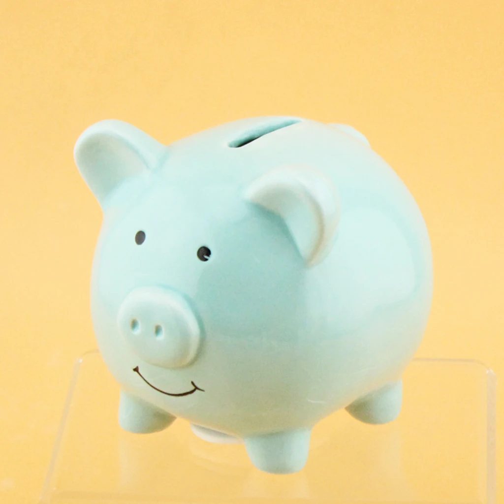 Cute Ceramic Piggy Bank Saving Cash Coin Money Box Children Toy Kids Gifts