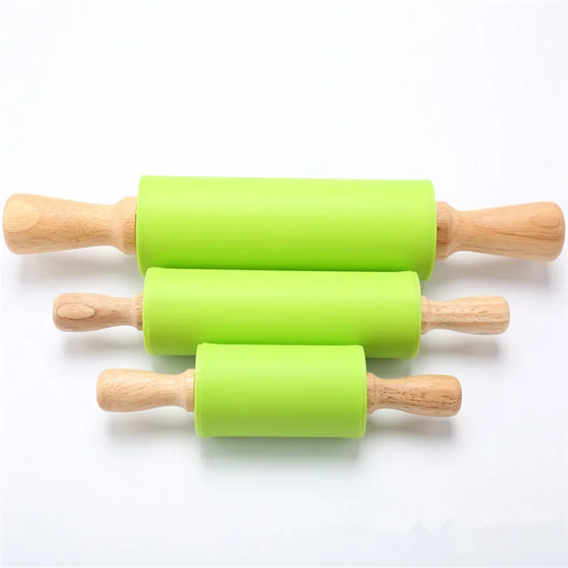 High Grade Silicone Roll Cut Mat Rolling Pins Cutting Pad Fondant Cake