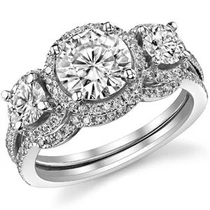 lasamero bridal jewelry 3 carat antique 3 stone ascd simulated diamond 9k white gold diamond engagement ring diamond wedding set - 3 Carat Wedding Ring lasamero bridal jewelry 3 carat antique 3 stone ascd simulated diamond 9k white gold diamond engagement ring diamond wedding set - 3 Carat Wedding Ring