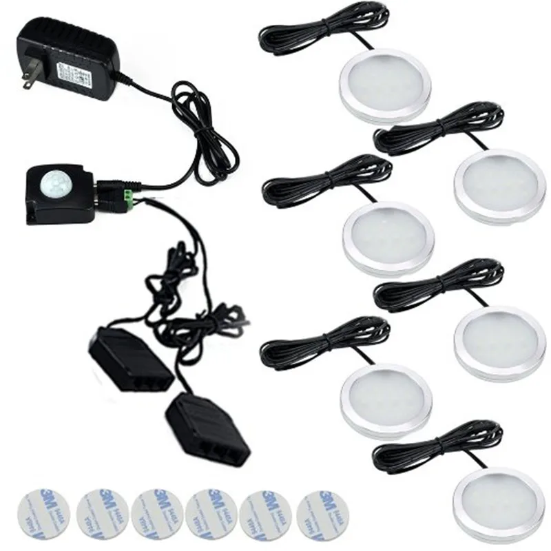 Us 39 0 Wireless Hands Free Under Cabinet Led Lights Kit Puck 6pcs With Pir Infrared Ir Induction Sensor For Closet Lighting In Bulbs Us 39 0 Wireless Hands Free Under Cabinet Led Lights Kit Puck 6pcs With Pir Infrared Ir Induction Sensor For Closet Lighting In Bulbs