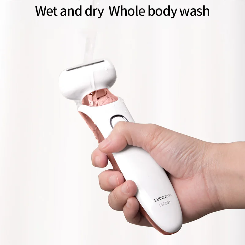 Flyco Hair Removal Epilator Women Depilador Electric Hair Remover For Armpit Bikini Leg Lady Female Body Care Shaver Pink FS5502
