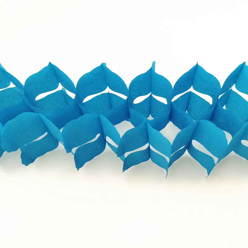 3,6 м DIY Бумажная гирлянда четырехлистный клевер занавеска на день рождения фоны для свадебной вечеринки детский душ пасхальные украшения бумажные гирлянды - Цвет: Sky blue