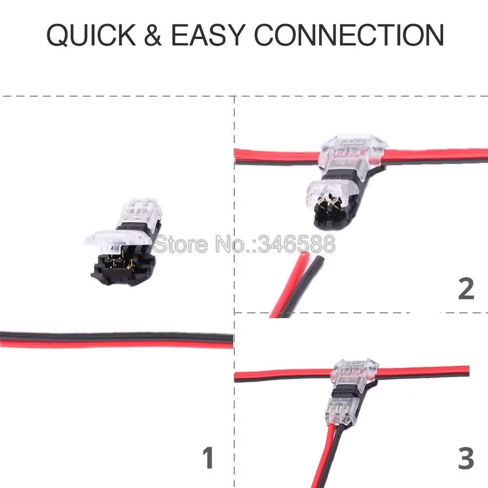 5 шт. Быстрый сращивания проволочный замок на скотче Совместное Разъем я Форма T Форма для 1 контакт 2 Pin 22-18AWG Светодиодные ленты жильный