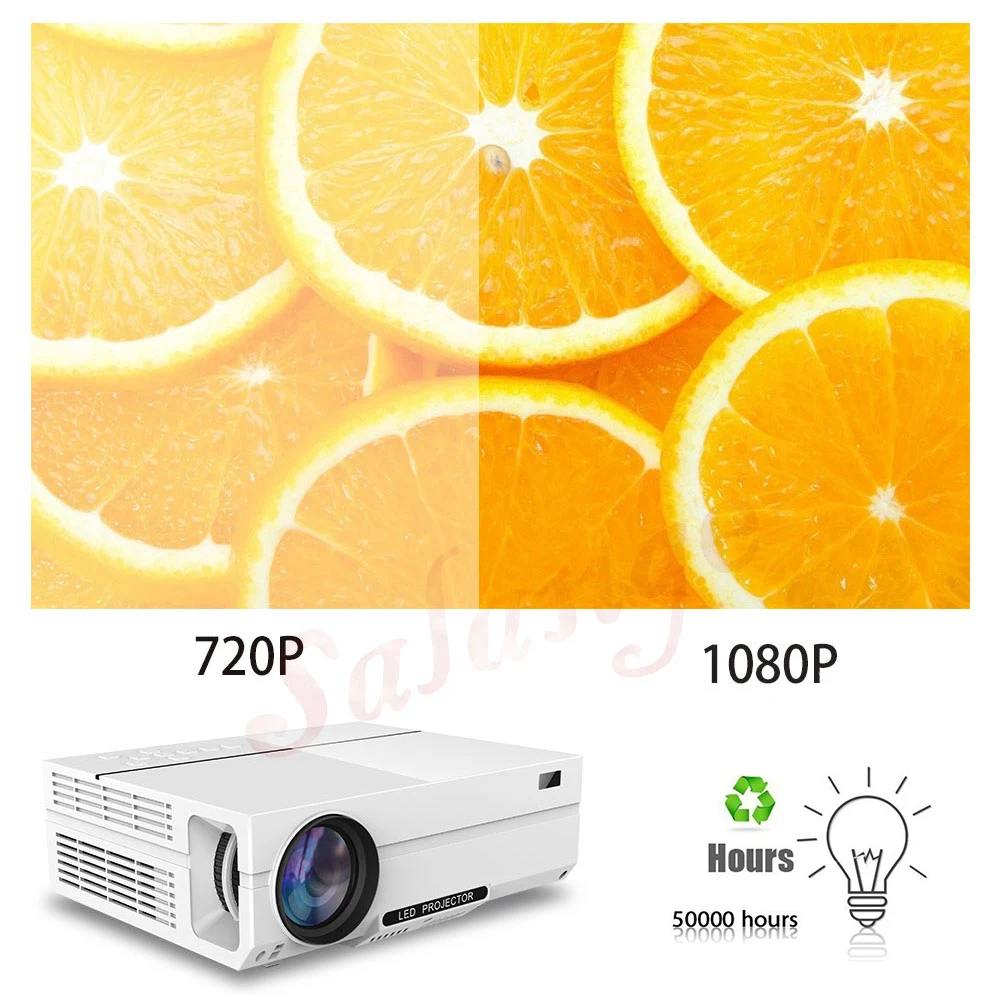Salange T26L светодиодный проектор Full HD 5500 люмен для домашнего кинотеатра HDMI VGA USB 1080P