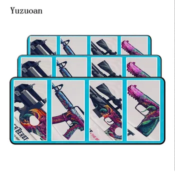 

Yuzuoan 900x400 mm large gaming Overlock Gun mouse pad XL XXL big game mousepad keyboard desk mat for CS:GO Gamer birthday Gift