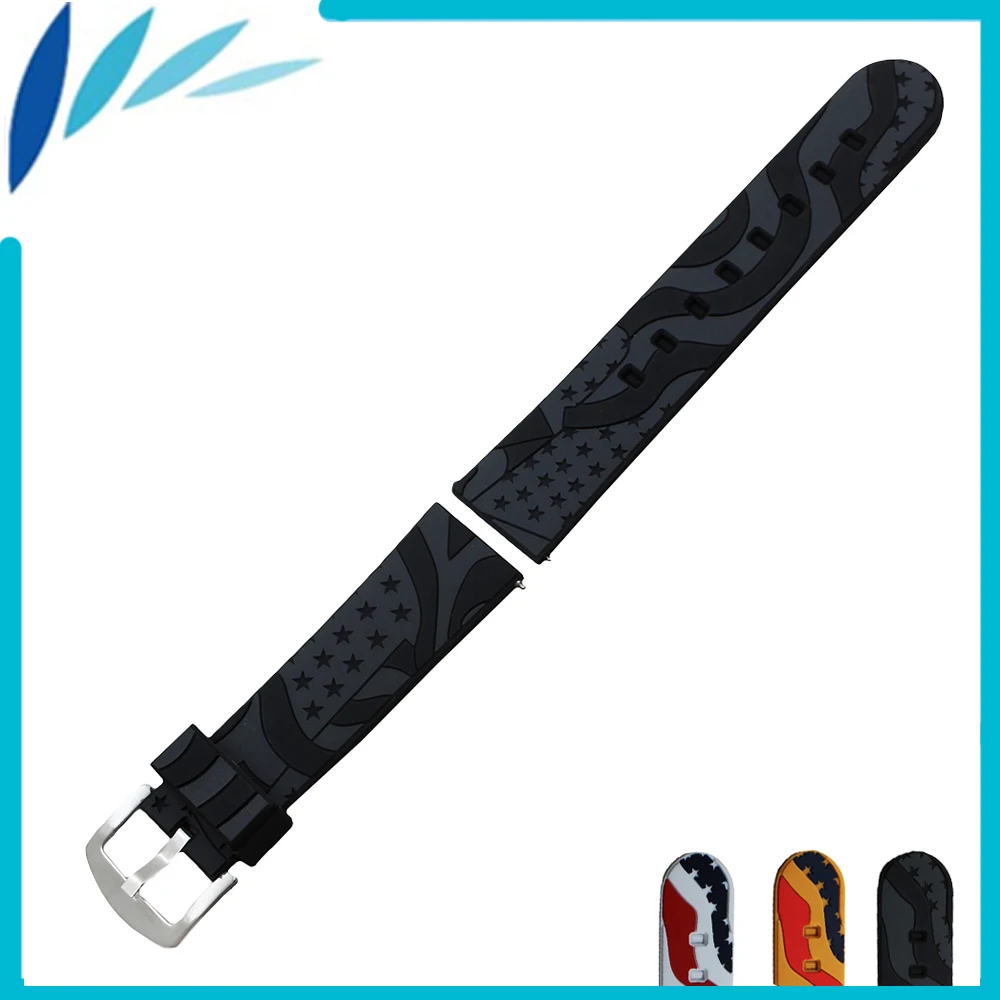 

Silicone Rubber Watch Band 22mm for AP Audemars Piguet (Jules Audemars / Millenary Quick Release Strap Wrist Loop Belt Bracelet
