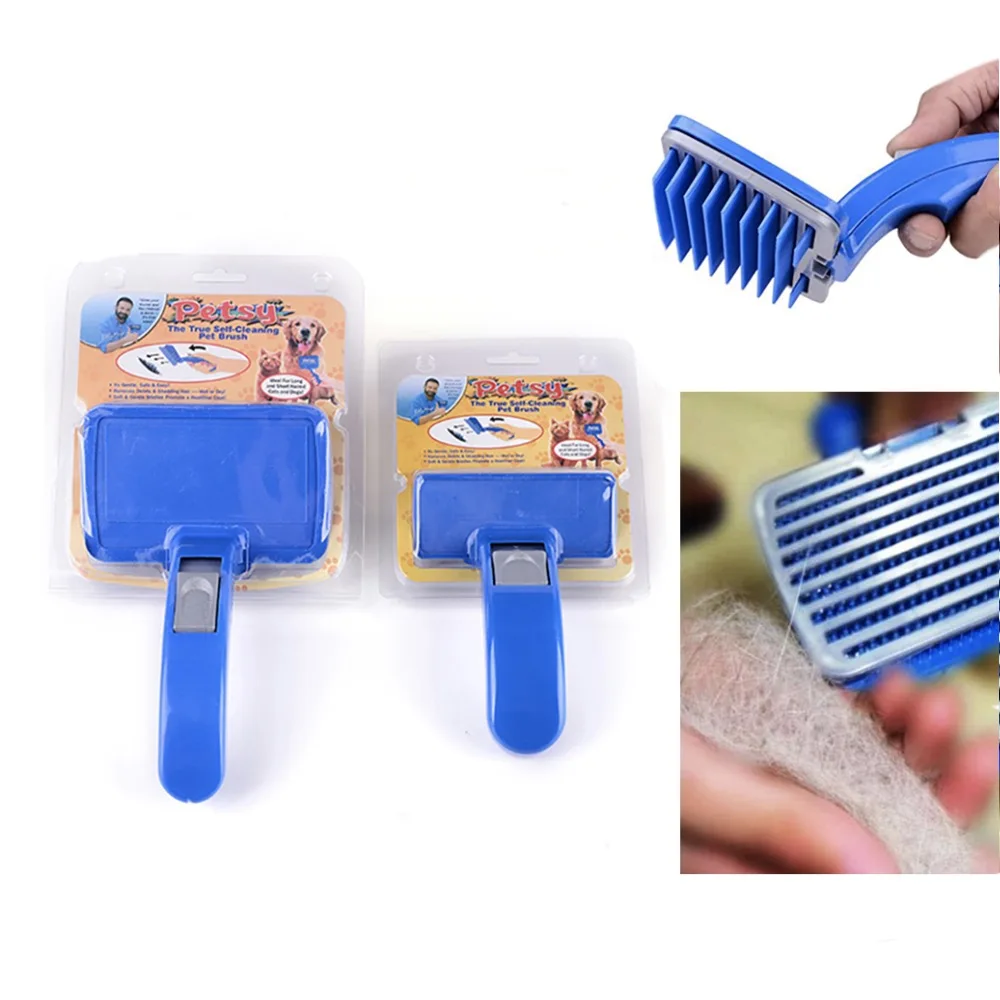 Cheap Dog Pet Brush Comb Puppy Cats Self Cleaning Combs Hair Trimmer