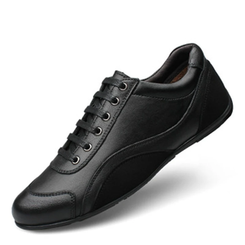 

Winter plus velvet large size men's casual shoes leather soft bottom light single shoes business casual warm shoes.