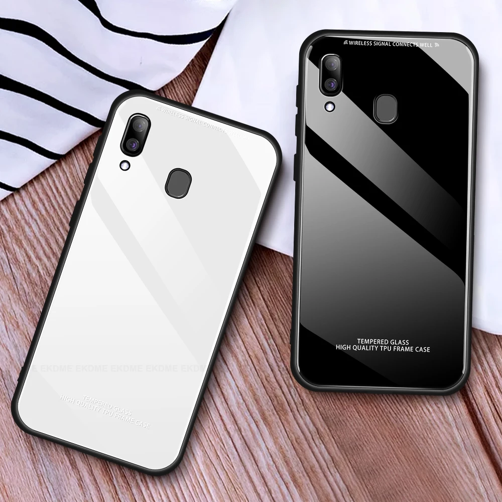 

Tempered Glass Case For Samsung Galaxy A30 A40 A60 Glass Phone Back Cover Case For Samsung S10 Plus S9 Plus Full Cover Coque