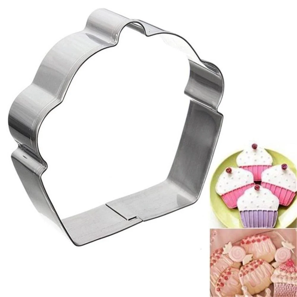 1 PC Stainless Steel Cookie Cutter Cake Cupcake Shape Cookie Cutter