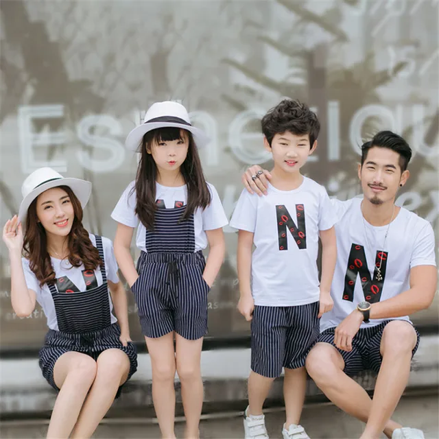 Family Matching Outfits Family Matching Clothes T shirt And Striped