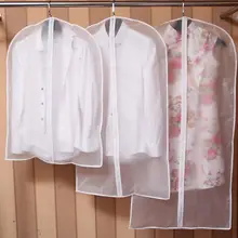 Clothes Dust Cover Non-woven fabric for Household hanging-type Coat Suit Protect Storage Bag Wardrobe Organizer