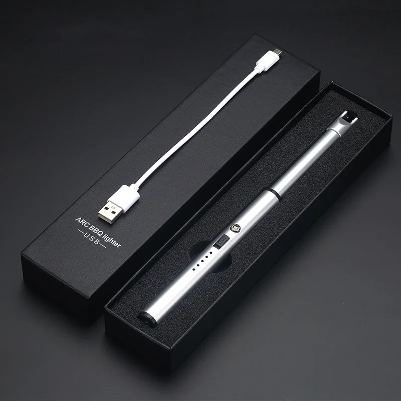 Электронные ветрозащитные зажигалки с USB уличная Зажигалка для барбекю и плиты