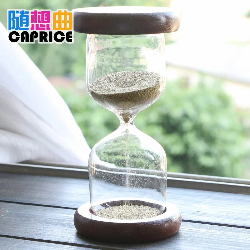 

New style 2 minutes golden wooden hourglass, creative home craft decoration children brushing timer