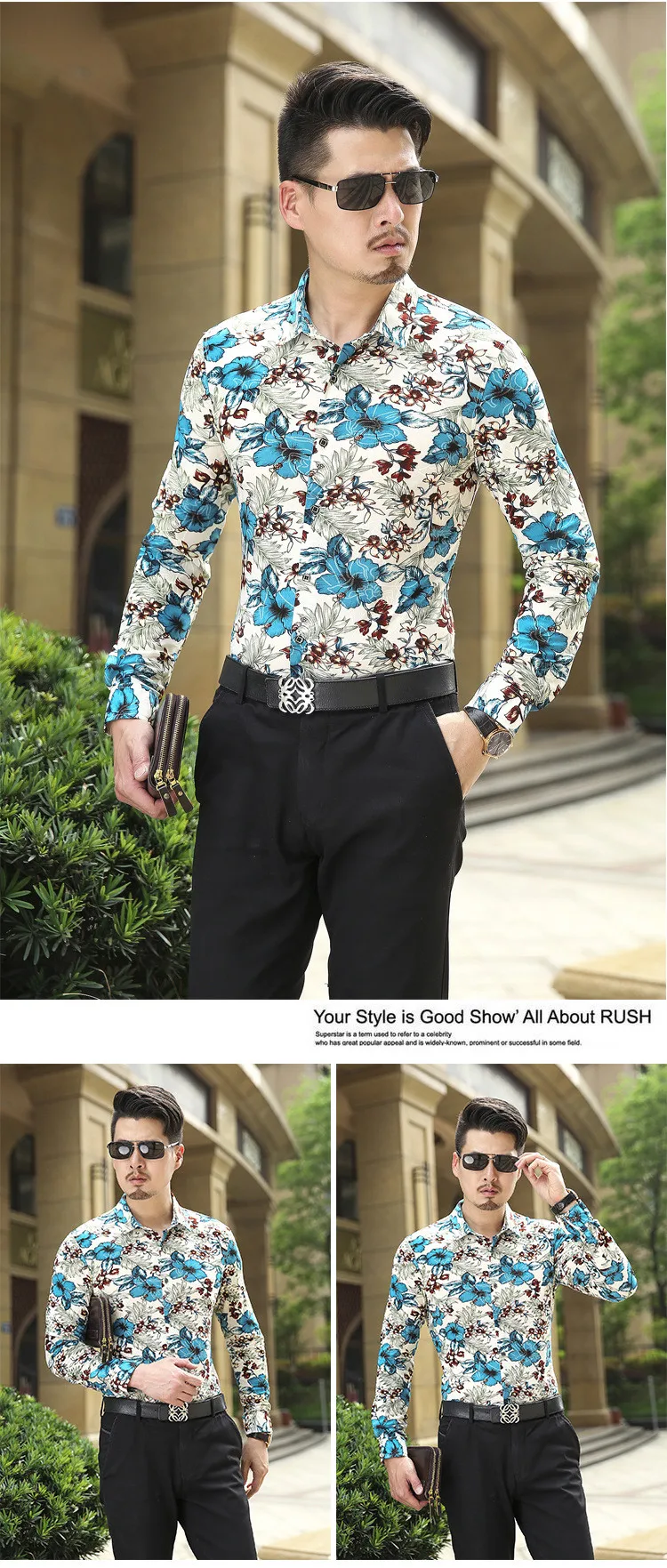 6XL 2019 Новое поступление мужская рубашка Китайский стиль принт с длинным рукавом рубашка мужская Chemise Homme Высокое качество Повседневная