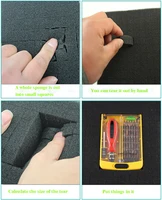 סט גודל 350-530 * 250-340 * גודל 40-80mm קצף חתוכות מראש עבור ארגז כלים מקרה כלי פלסטיק סט כלי ביד (2)