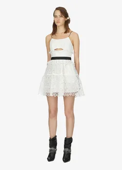 

2019 Elegant Fashion Backless Lace Spaghetti Strap Mini Dress Night Club Women Hollow Out Sleeveless Dresses Wholesale