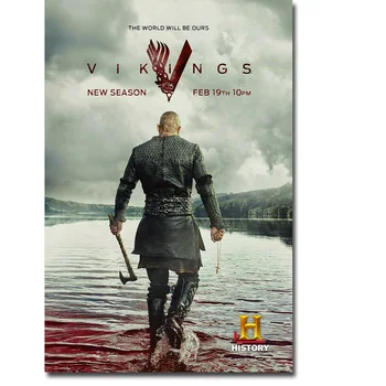

NICOLESHENTING VIKINGS Art Silk Fabric Poster Print 13x20 24x36inches TV Series Movie Wall Pictures For Room Decor 004