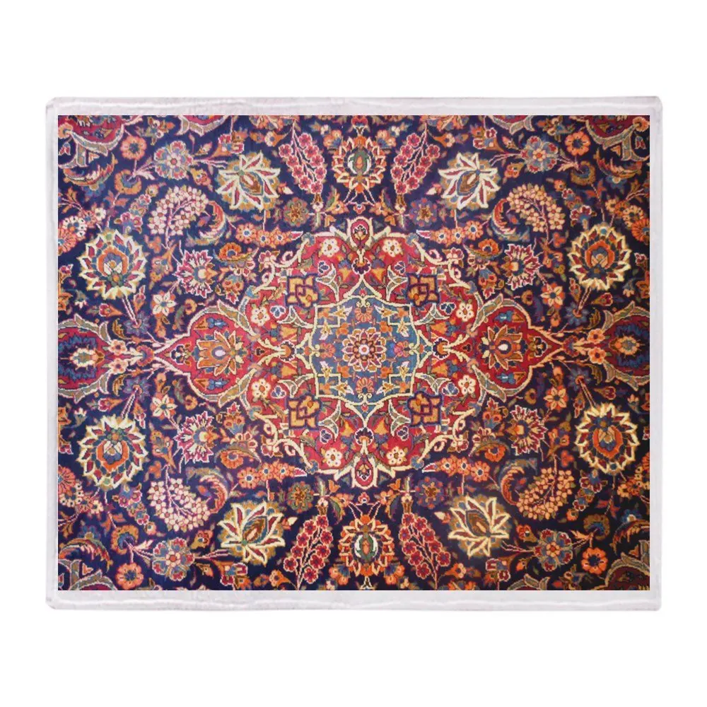 Persian Carpet 1 Soft Fleece Throw Blanket Solid 350G Thicker Blankets
