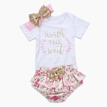 

Pudcoco Baby Girl Floral Romper + Tutu Lace Shorts Pants Princess Outfit Clothes Set worth the wait
