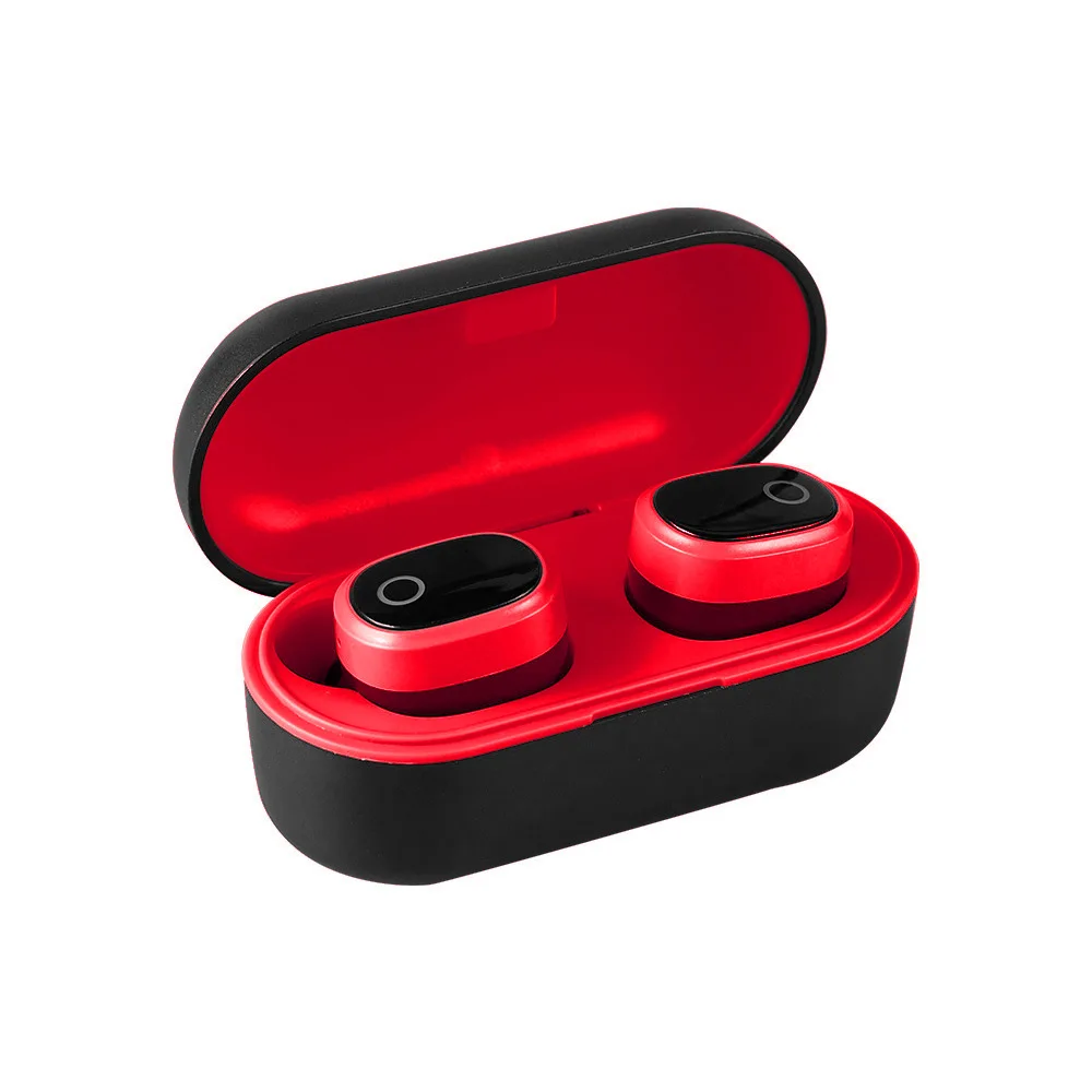 Красный Orunjo A9 Мини Bluetooth наушники TWS V5.0 стерео Беспроводная гарнитура вакуумные наушники водонепроницаемый Встроенный микрофон с зарядным устройством - Цвет: Красный