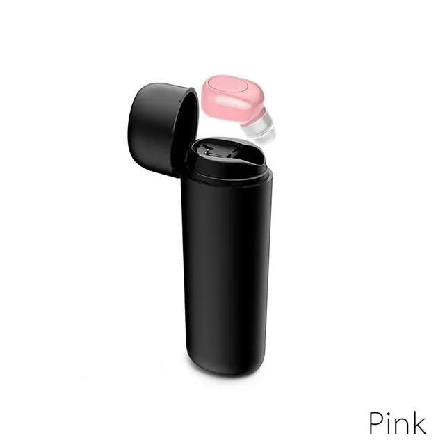 Pink AMTERBEST, мини беспроводная Bluetooth гарнитура, стерео, глубокий бас, спортивные наушники с зарядным устройством, 2200 мА/ч, внешний аккумулятор для смартфонов - Цвет: Pink