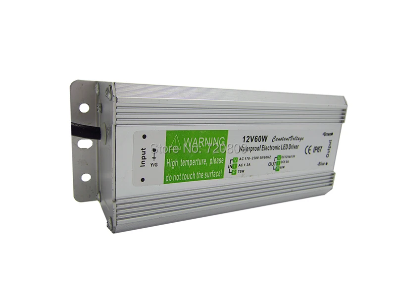 US $130.00 5pcsLot Free Shipping 60W AC230V To DC12V Waterproof Electronic Transformer Outdoor LED Driver Power Supply New
